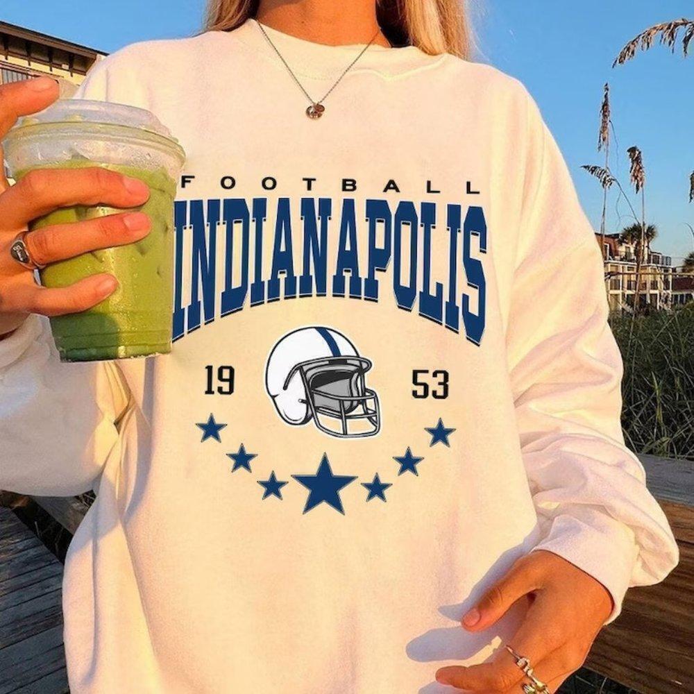 Indianapolis 1953 Style Football Crewneck Sweatshirt